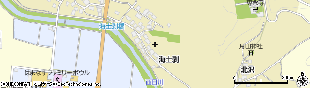 秋田県由利本荘市西目町海士剥（海士剥）周辺の地図