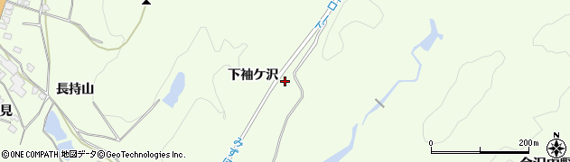 秋田県横手市金沢中野（下袖ケ沢）周辺の地図