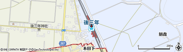秋田県仙北郡美郷町周辺の地図