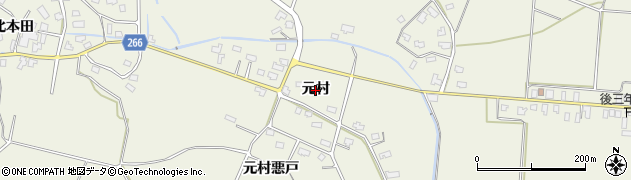 秋田県美郷町（仙北郡）金沢西根（元村）周辺の地図