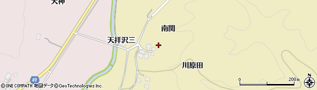 秋田県由利本荘市大沢（南関）周辺の地図