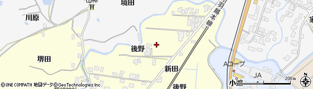 秋田県由利本荘市藤崎（後野）周辺の地図