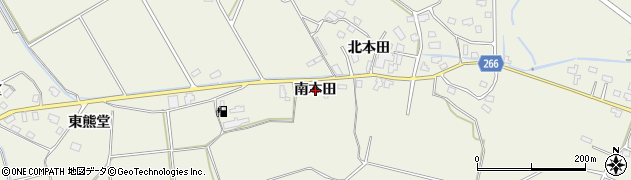 秋田県美郷町（仙北郡）金沢西根（南本田）周辺の地図