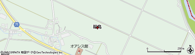 秋田県横手市黒川福島周辺の地図