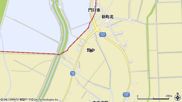 〒013-0441 秋田県横手市大雄野中の地図