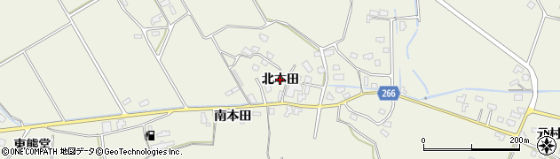 秋田県美郷町（仙北郡）金沢西根（北本田）周辺の地図