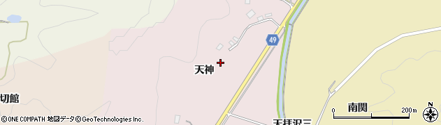 秋田県由利本荘市館前（天神）周辺の地図