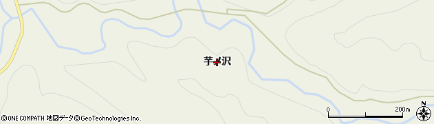 秋田県由利本荘市滝（芋ノ沢）周辺の地図