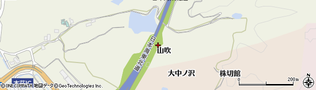 秋田県由利本荘市二十六木（山吹）周辺の地図