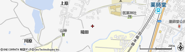 秋田県由利本荘市薬師堂（境田）周辺の地図