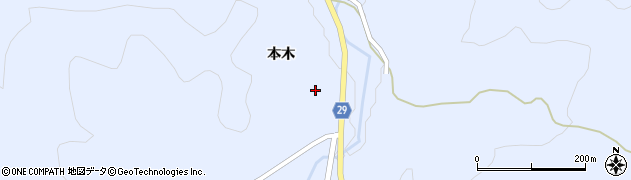 秋田県横手市大森町八沢木（樋下）周辺の地図