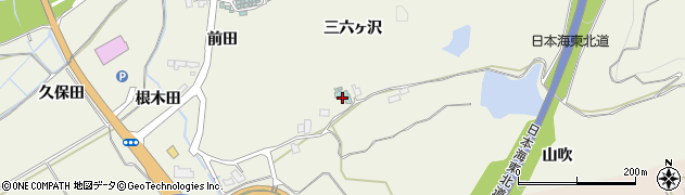 秋田県由利本荘市二十六木三六ヶ沢5周辺の地図