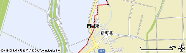 秋田県大仙市角間川町（門目東）周辺の地図