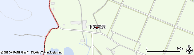 秋田県横手市金沢中野（下矢来沢）周辺の地図
