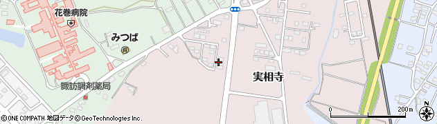 岩手県花巻市実相寺周辺の地図