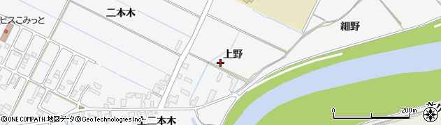 秋田県由利本荘市薬師堂（上野）周辺の地図