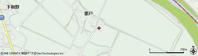 秋田県横手市黒川悪戸153周辺の地図