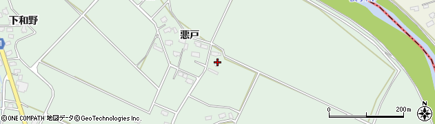 秋田県横手市黒川悪戸196周辺の地図