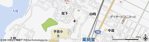 秋田県由利本荘市薬師堂周辺の地図