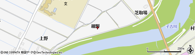 秋田県由利本荘市薬師堂細野周辺の地図