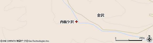 秋田県横手市金沢（内板ケ沢）周辺の地図