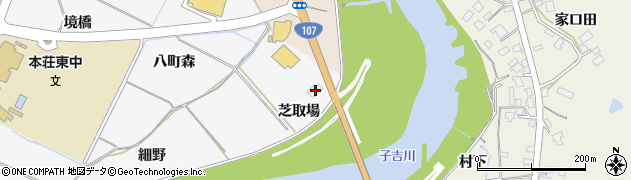 秋田県由利本荘市薬師堂芝取場27周辺の地図