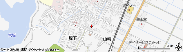 秋田県由利本荘市薬師堂（山崎）周辺の地図