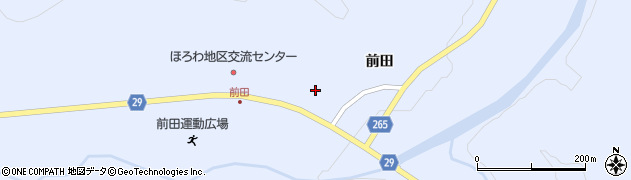 秋田県横手市大森町八沢木（前田）周辺の地図