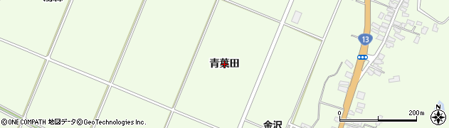 秋田県横手市金沢中野（青葉田）周辺の地図
