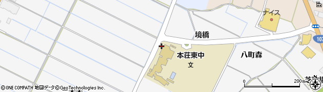 秋田県由利本荘市薬師堂境橋58周辺の地図