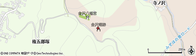 秋田県横手市金沢（安本館）周辺の地図