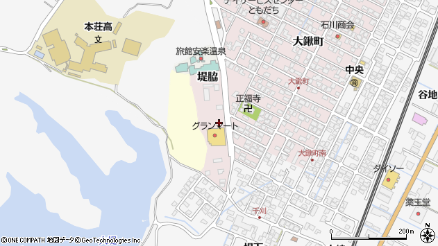 〒015-0866 秋田県由利本荘市堤脇の地図