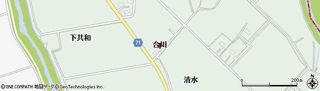 秋田県横手市黒川（合川）周辺の地図