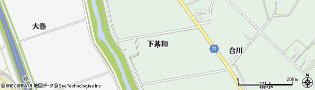 秋田県横手市黒川（下共和）周辺の地図