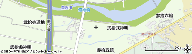 岩手県花巻市中根子（弐拾弐神明）周辺の地図