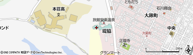 秋田県由利本荘市大堤下周辺の地図