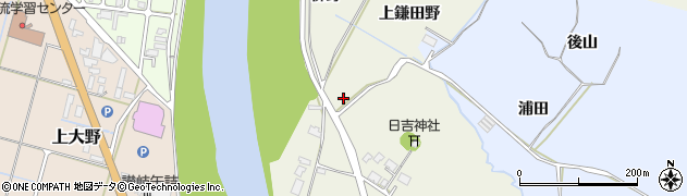 秋田県由利本荘市二十六木上鎌田野周辺の地図