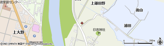 秋田県由利本荘市二十六木（上鎌田野）周辺の地図