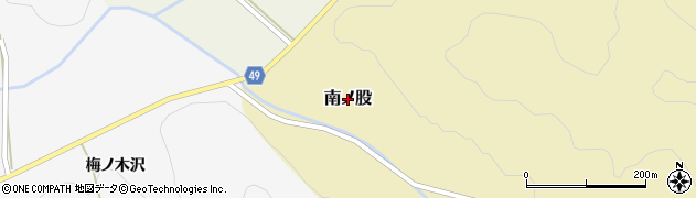 秋田県由利本荘市南ノ股周辺の地図