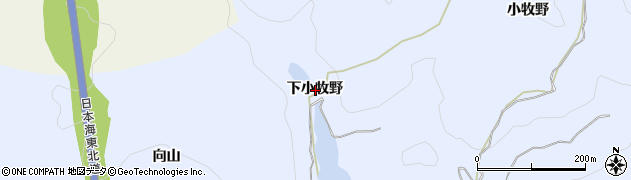 秋田県由利本荘市大中ノ沢（下小牧野）周辺の地図