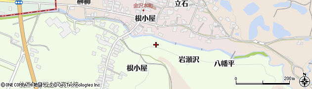 秋田県横手市金沢中野（岩瀬沢）周辺の地図