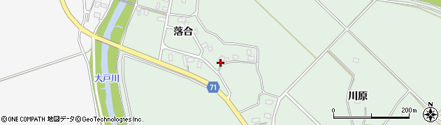 秋田県横手市黒川落合101周辺の地図