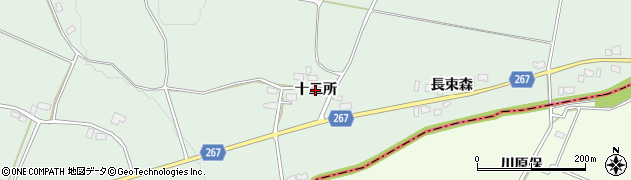 秋田県美郷町（仙北郡）金沢（十二所）周辺の地図