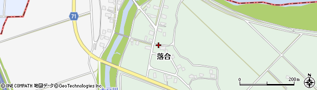 秋田県横手市黒川落合周辺の地図