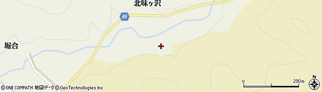 秋田県由利本荘市北ノ股（南味ヶ沢）周辺の地図