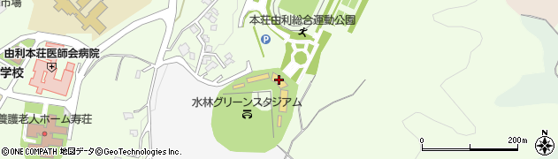 由利本荘市　水林陸上競技場周辺の地図