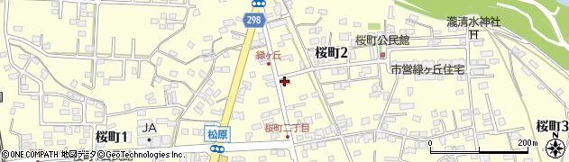 花巻桜郵便局周辺の地図