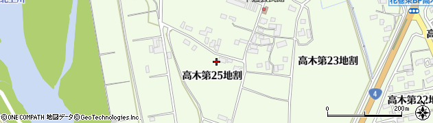 岩手県花巻市高木第２５地割周辺の地図