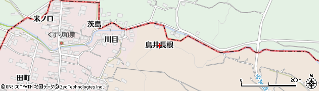 秋田県横手市金沢（鳥井長根）周辺の地図
