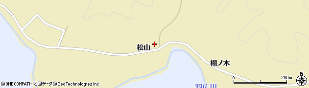 秋田県由利本荘市羽広（松山）周辺の地図